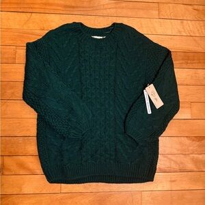NWT RDStyle Green Cable Knit Sweater - M